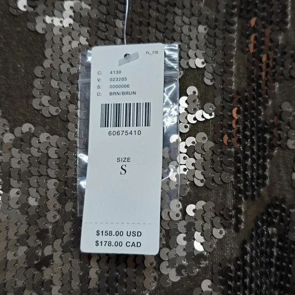 NWT Anthropologie Ro&De Andi Sequined Tee Dress - Size Small - Picture 9 of 12